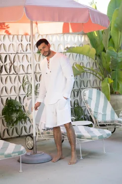 Blanco By Nature Milos Laced Long Sleeve Top> Shop Men
