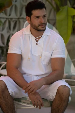 Blanco By Nature Rhode Collared Lace Shirt> Shop Men
